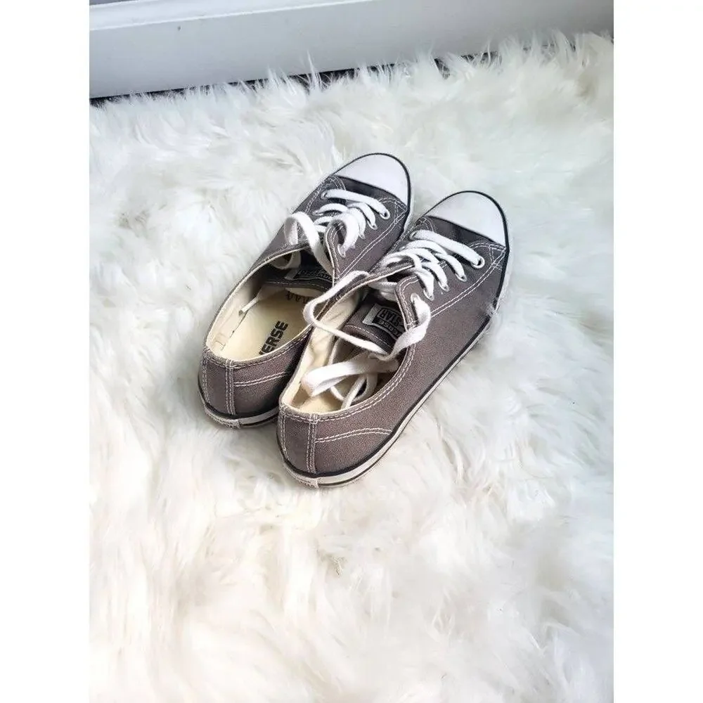Converse Olive Green Sneakers - Big Girls Size 6 - Gently Used